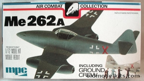 MPC 1/72 Messerschmitt Me-262A - with Ground Crew, 2-2104 plastic model kit